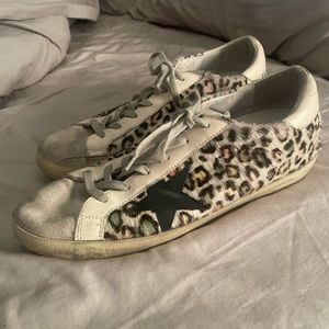 Golden Goose GGDB Superstar Sneakers Cheetah Multicolor Rainbow Animal Print 41